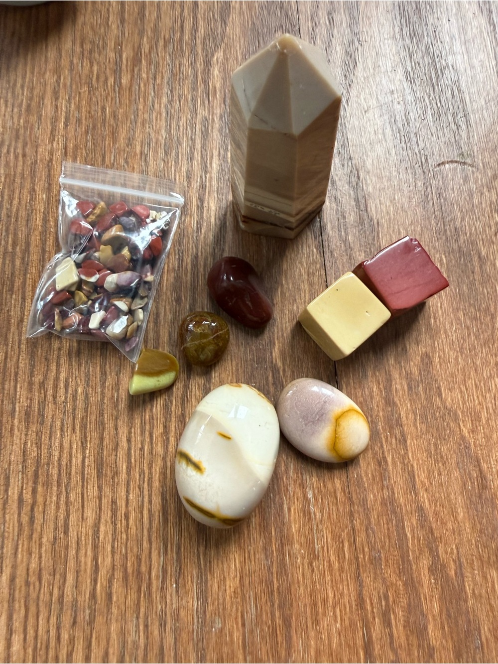 Natural Mookaite jasper crystal bundle set